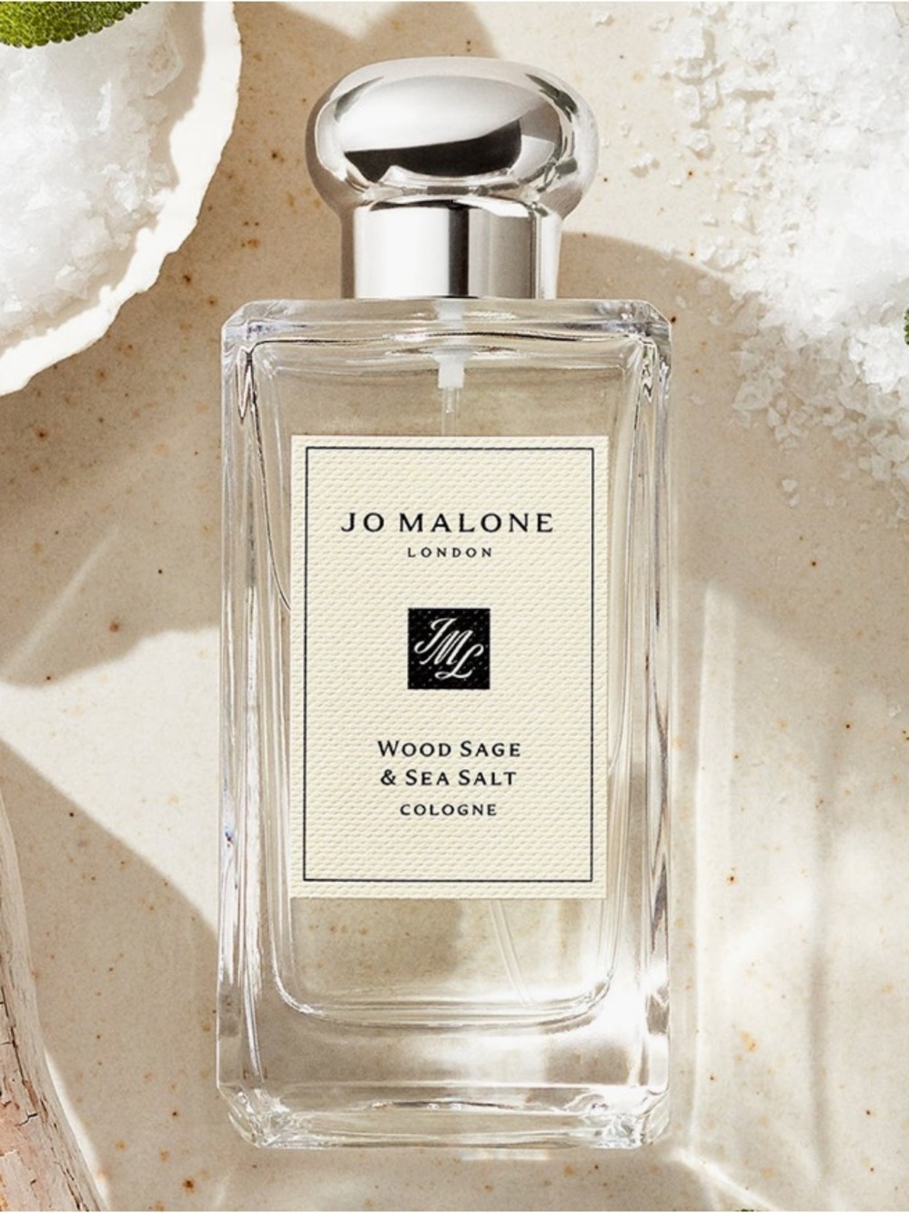 Half-Full Bottle of Jo Malone Wood Sage & Sea Salt Cologne